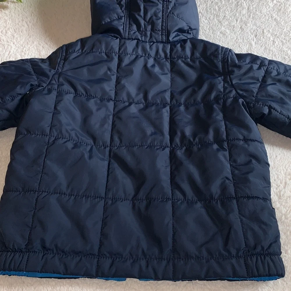 GAP Baby Navy Blue Hooded Blue Jacket EUC 12-18M